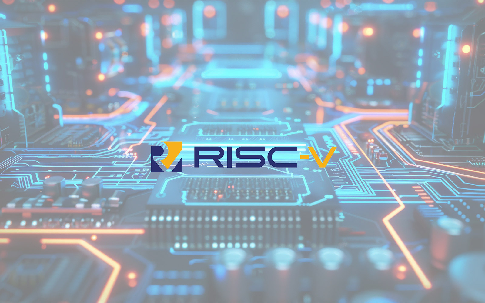 Symbolbild für Scale4Edge-Projekt mit Platine und RISC-V-Logo
