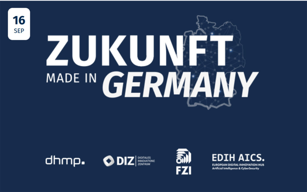 Emblem Zukunft made in Germany, Event am 16.09.25 im FZI House of Living Labs